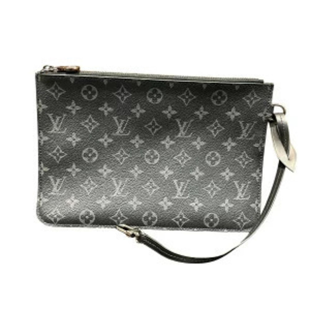 Louis Vuitton Monogram Eclipse Black Cabas attached Pouch Clutch accessories bag